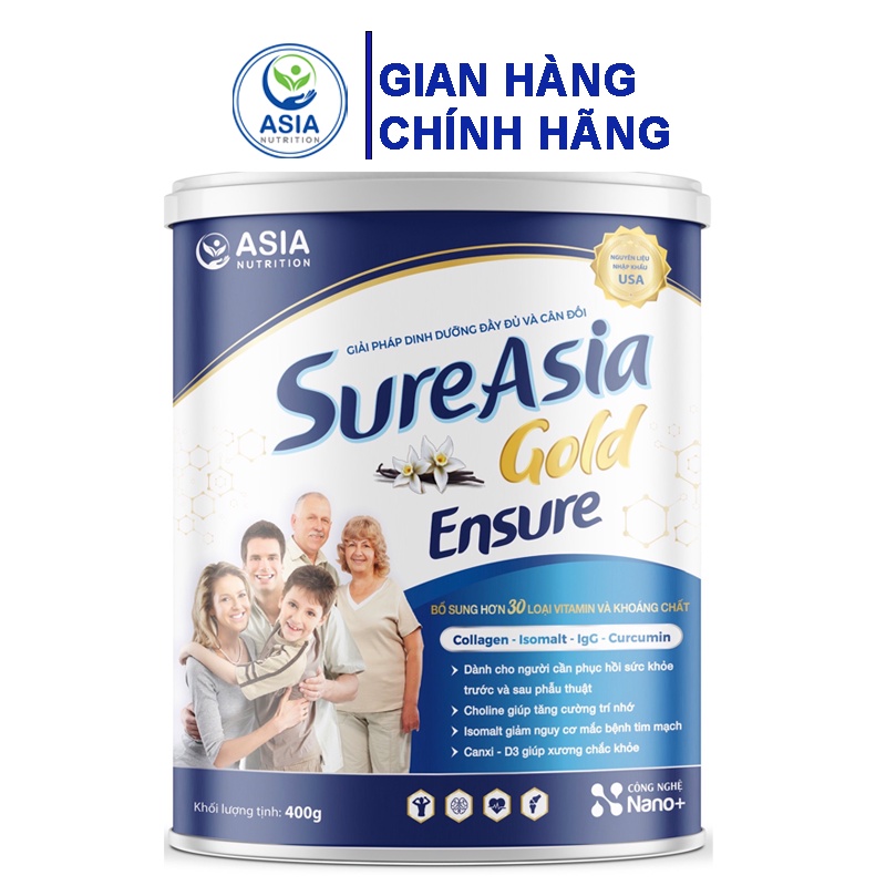 Sữa Sure Asia Gold En Sure 400g chính hãng nguyên liệu nhập khẩu từ Hoa Kỳ