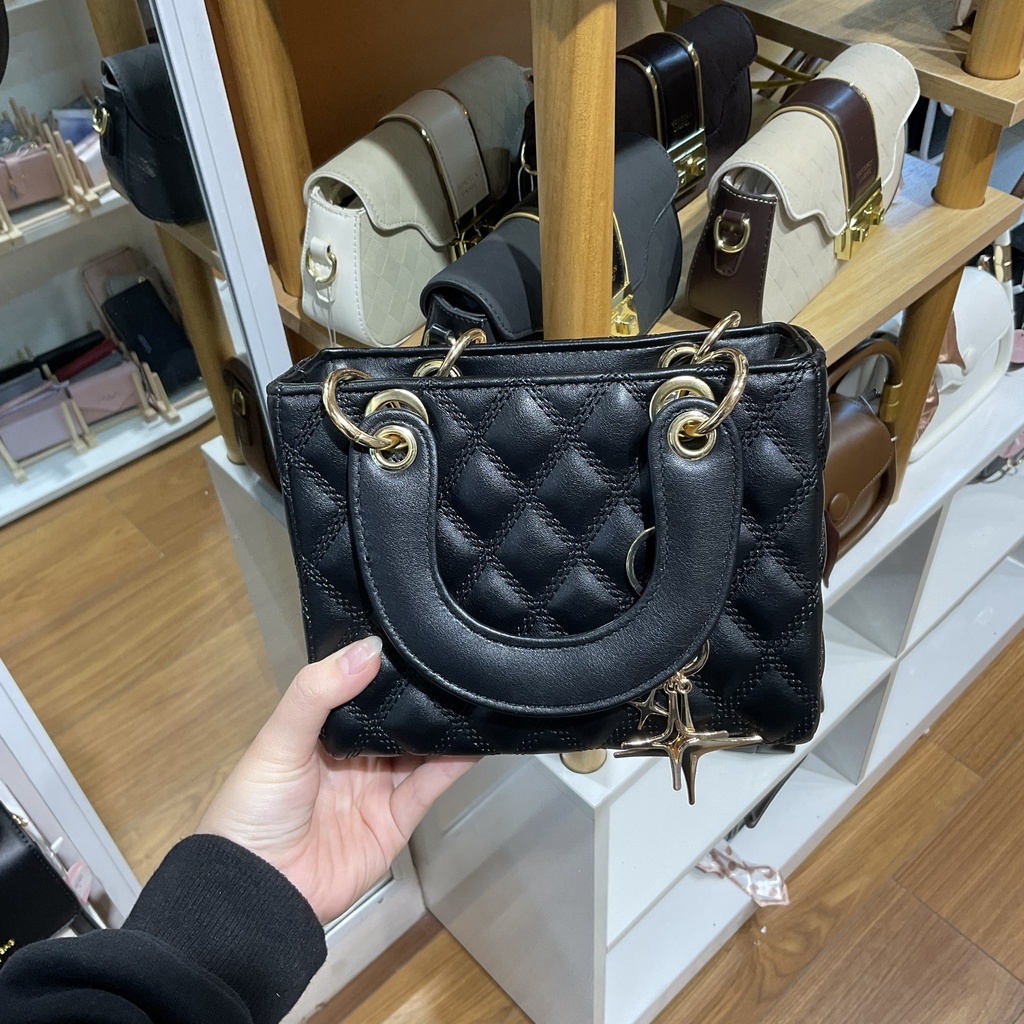 Túi đeo chéo vân thoi vuông - Hàng loại 1 - TB.Store DC480 19x15x9