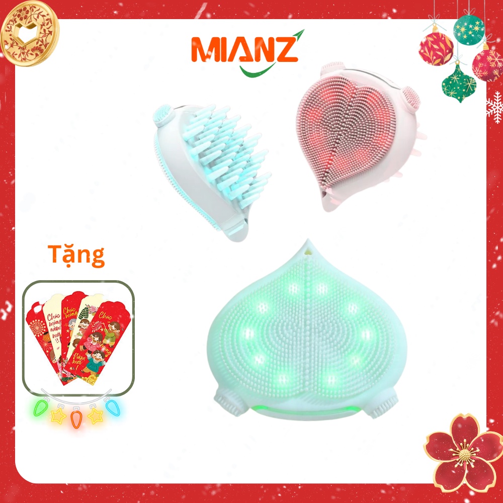 Máy rửa mặt kết hợp lược gội massage đầu MIANZ - BH 6 tháng