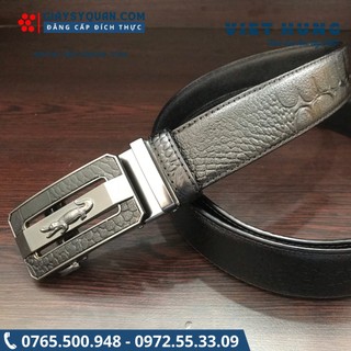 THẮT LƯNG DA BÒ VÂN CÁ SẤU