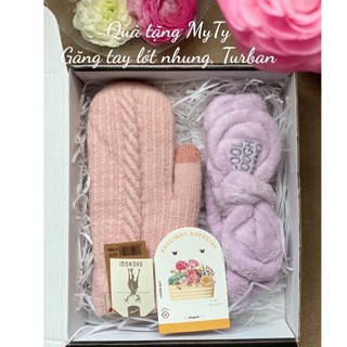 Quà tặng sinh nhật hot nhất mùa đông 2023 gồm hộp đựng, găng tay, băng đô, thiệp, cỏ giấy