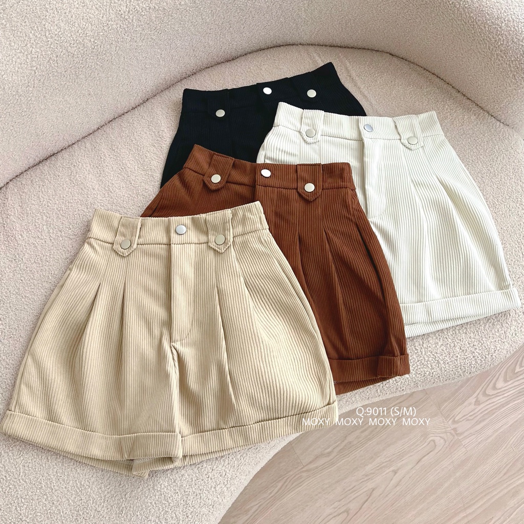 SP009011-Quần short nhung 2 nút