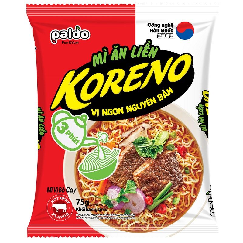 Lốc Mì Koreno Bò Cay