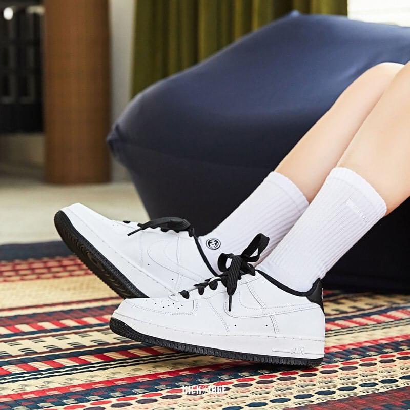 Giày Nike Air Force 1 White Black  🔴Chính Hãng🔴 Giày Sneaker Thể Thao Nike AF1 Màu Trắng Đen - Simple Sneaker