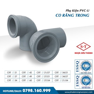 [COMBO 1 BỊCH] Co cút răng trong, co ren trong nhựa Nhựa Siêu Thành