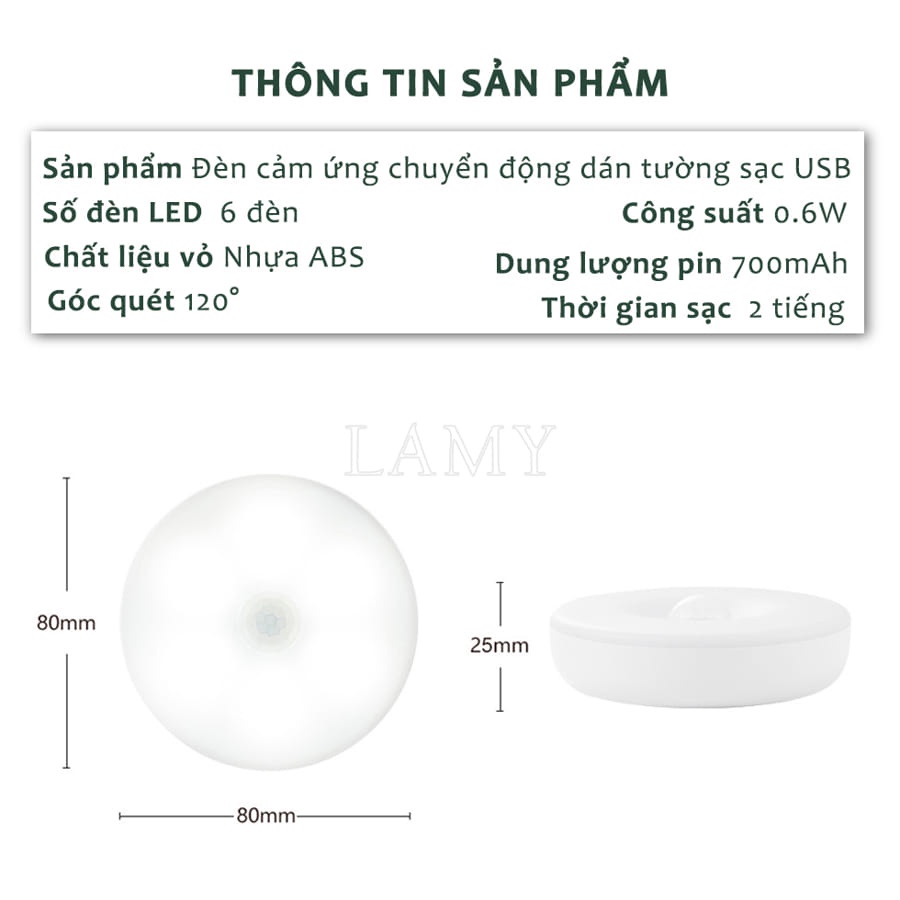 Đèn Cảm Ứng Chuyển Động Dán Tường, Đèn Led Cảm Biến Thông Minh Tự Động Sáng Gắn Tủ Quần Áo Hành Lang | BigBuy360 - bigbuy360.vn