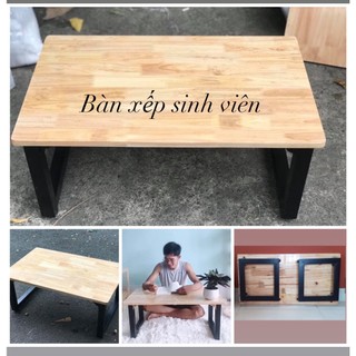 Bàn Gỗ Chân sắt xếp gọn