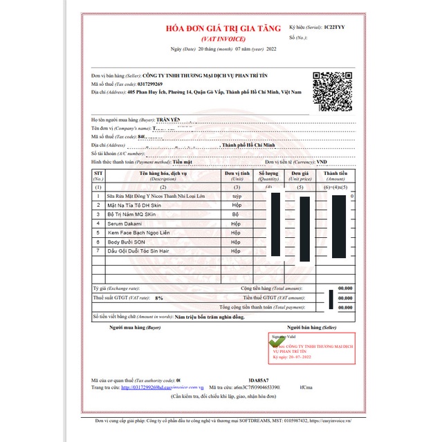 Mặt Nạ Tía Tô Dưỡng Trắng Giảm Nám DH Skin Chính Hãng
