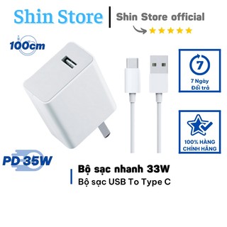 Bộ sạc nhanh 33W, Củ sạc nhanh + Dây sạc nhanh cho nhiều dòng điện thoại android