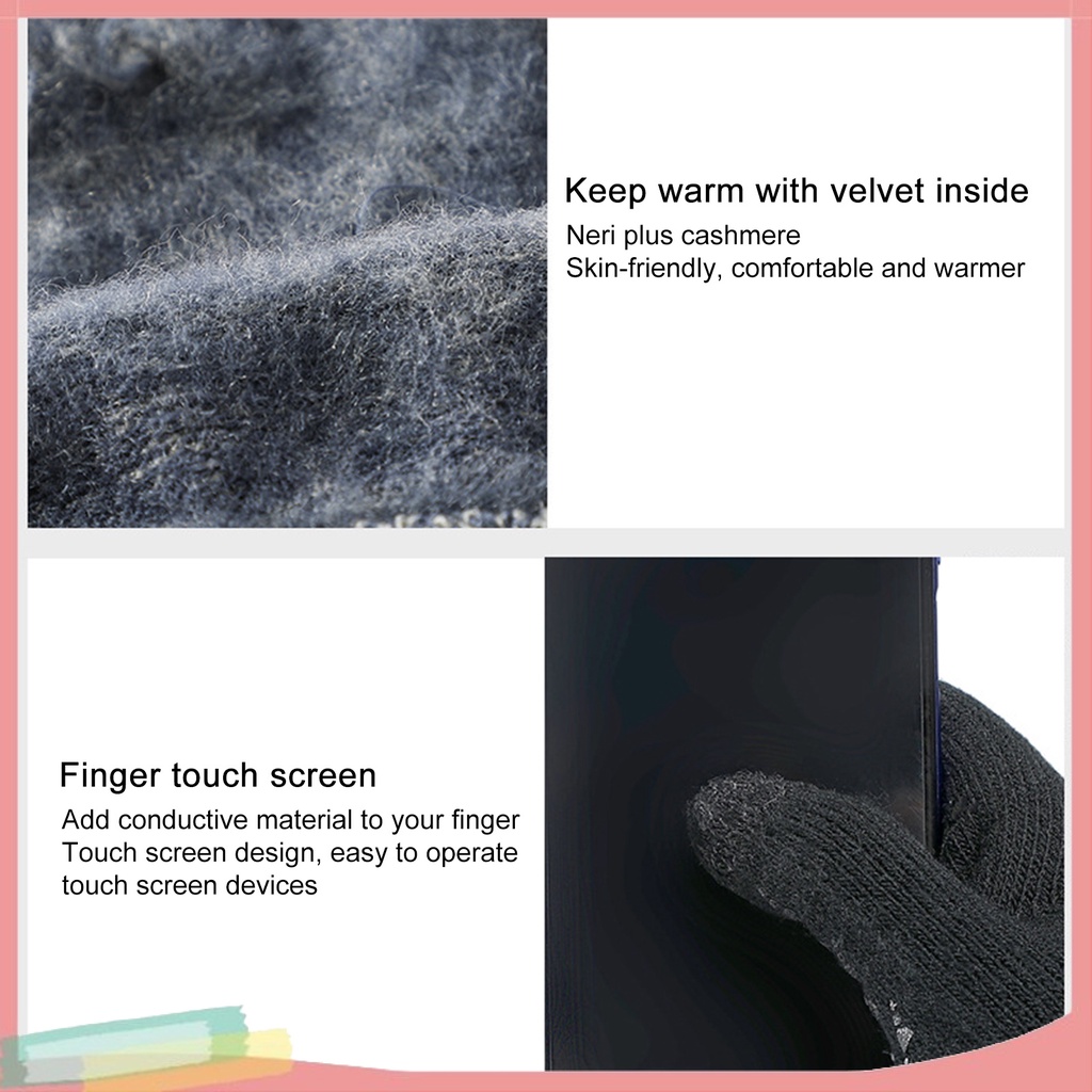 Găng tay giữ ấm cảm ứng chất liệu sợi acrylic thân thiện với làn da