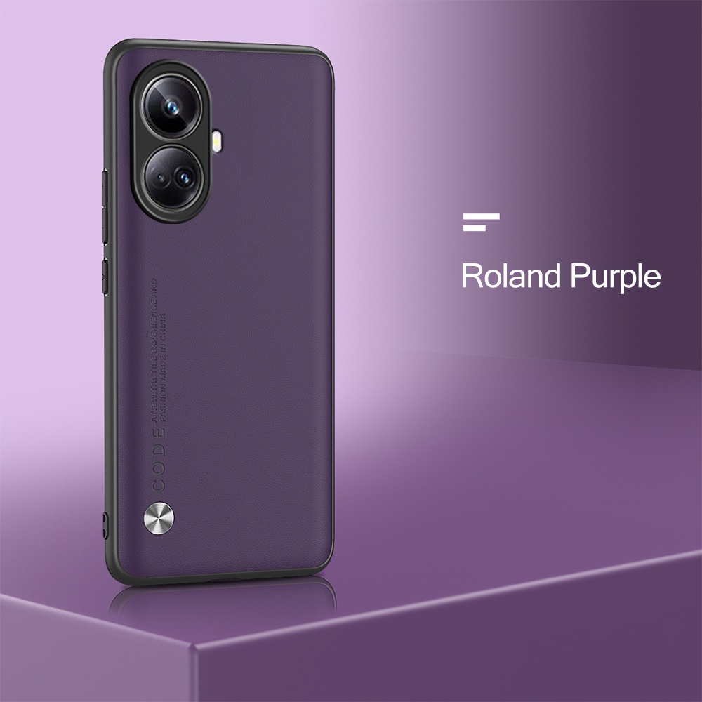 Ốp Điện Thoại Da Silicon Màu Trơn Sang Trọng Cho Realme 10 Pro Plus 5G Fundas Realmy 10Pro 10 Pro +