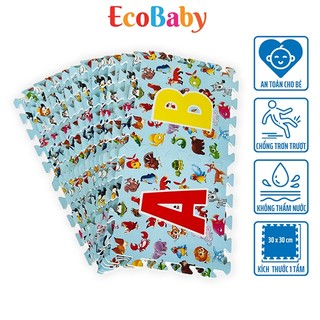 Bộ thảm xốp ecobaby gồm 26 tấm thảm xốp cho bé hình hình chữ cái loại mới, kích thước 1 tấm 30x30cm, tiêu chuẩn châu âu