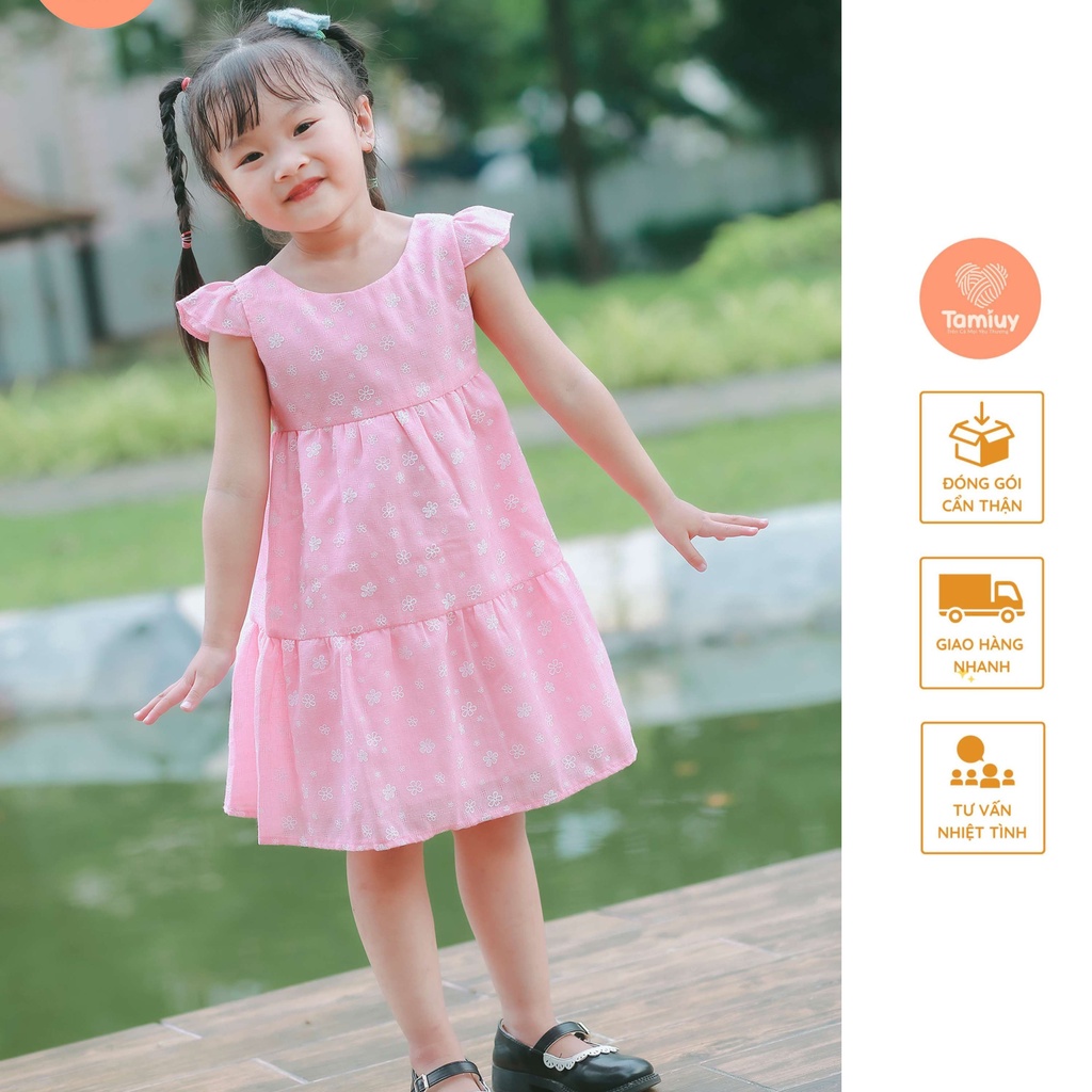 Đầm Baby Doll Hoa Cúc Tamiuy Dễ Thương Xinh Xắn Đáng Yêu Dành Cho Bé Gái Từ 1-10 Tuổi