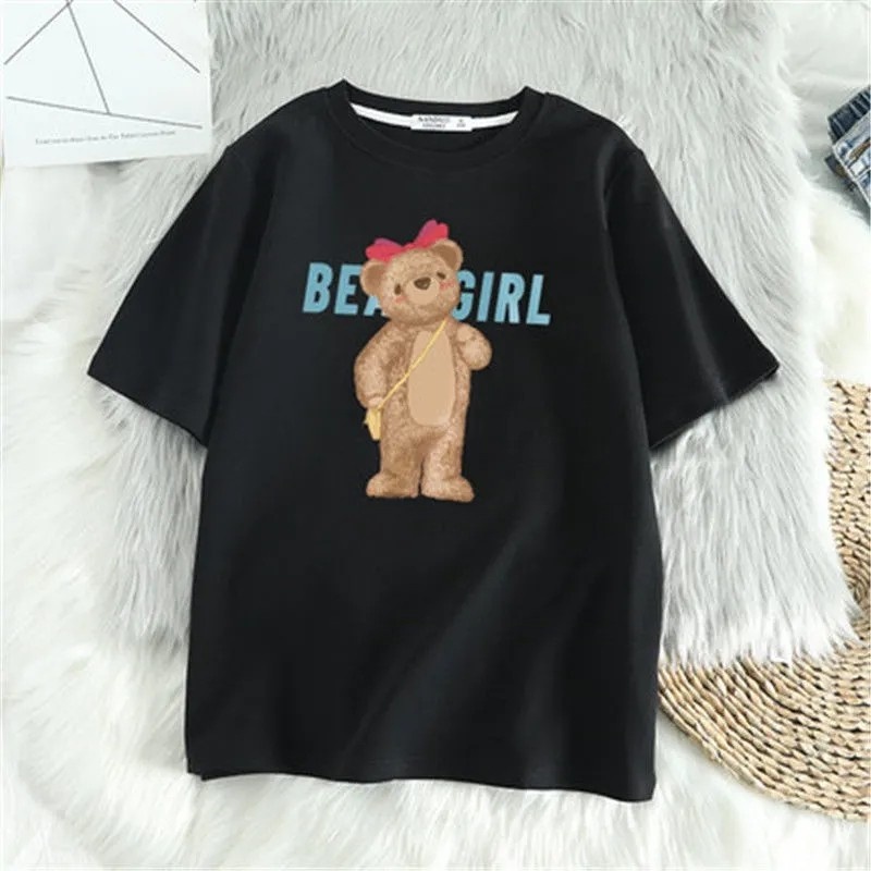 Áo thun SUXI tay ngắn cổ tròn in họa tiết thời trang cho nữ