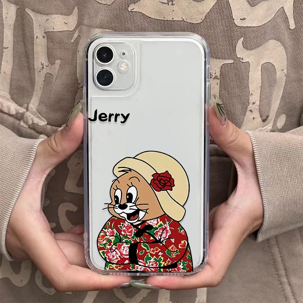 Ốp Điện Thoại Trong Suốt In Hình Tom &amp; Jerry Cho iphone 14 pro Max 11 13 12 7Plus X XS Max