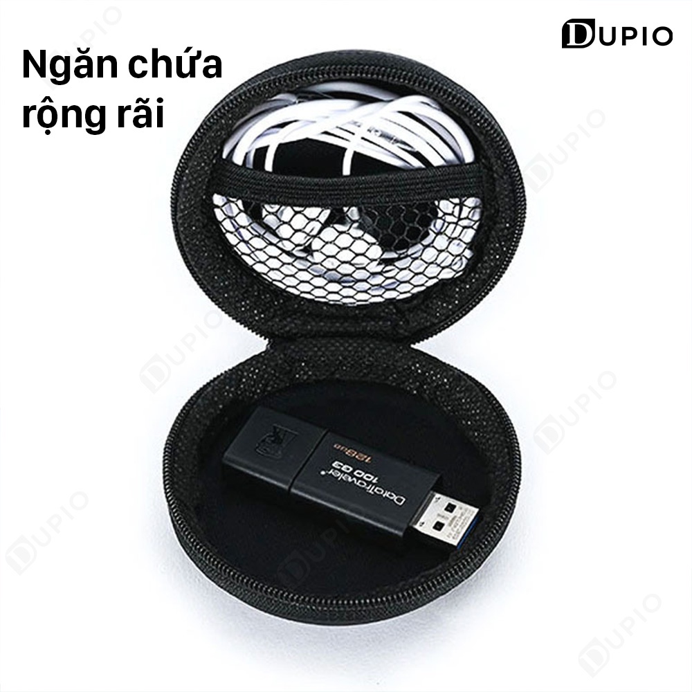 Hộp đựng cáp sạc tai nghe DUPIO HD02 chứa được usb chìa khóa đa năng nhỏ gọn