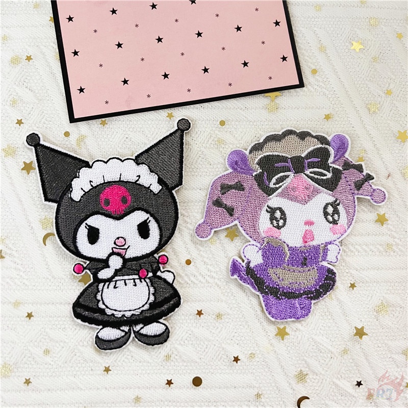 ✿ Miếng Dán Tự Dính Họa Tiết Hoạt Hình Kuromi / Melody / Cinnamoroll ✿ 1 Miếng Dán Ủi Lên Quần Áo, Túi Xách Thêu Hoạ Tiết Ngọt Ngào