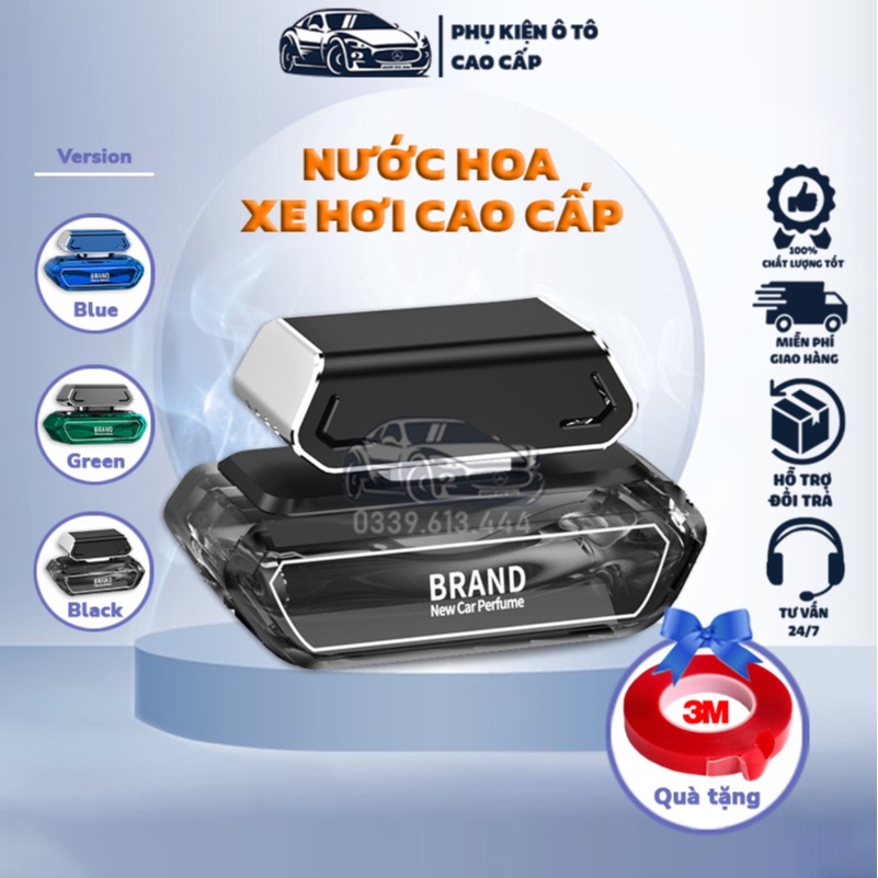 Nước Hoa Xe hơi ô tô Cao Cấp Nhập Khẩu BRAND, trang trí taplo làm thơm, phụ kiện ô tô khử mùi hiệu quả