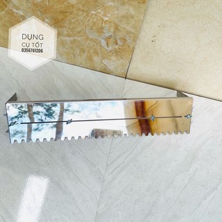 MÁNG KÉO RĂNG CƯA INOX dùng lát gạch nền tăng giảm được từ 60cm đến 1m, có thể chỉnh nghiêng được