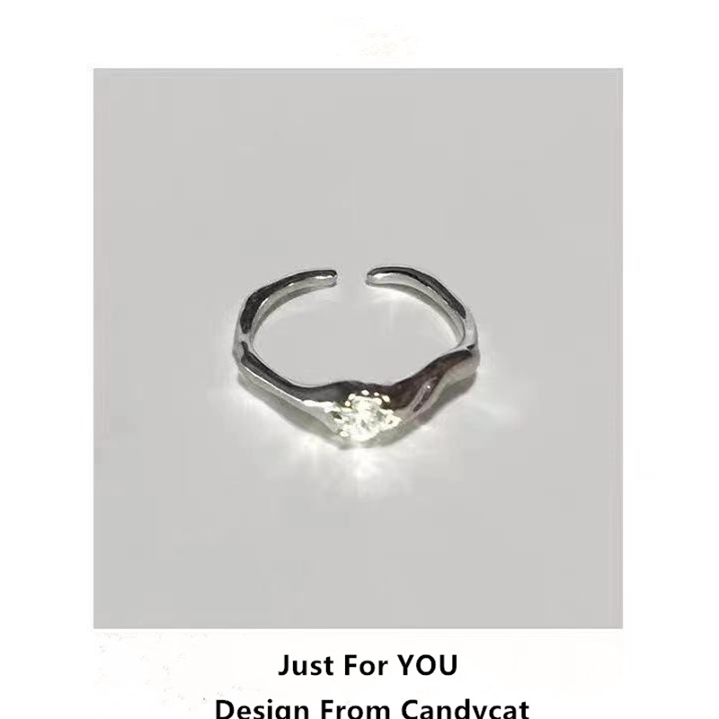 Nhẫn MANYUE đính kim cương zircon nhân tạo tinh tế đơn giản thời trang Hàn Quốc cho nữ