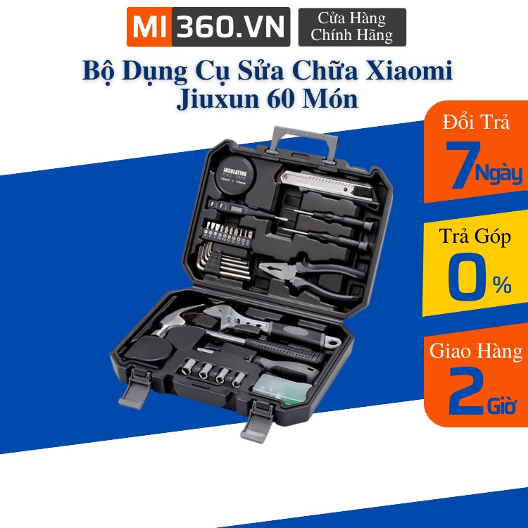 Bộ Dụng Cụ Sửa Chữa Xiaomi Jiuxun 60 Món - Hộp Đựng Tiện Lợi - Mi 360