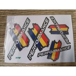 Bộ tem dán performance màu vàng new