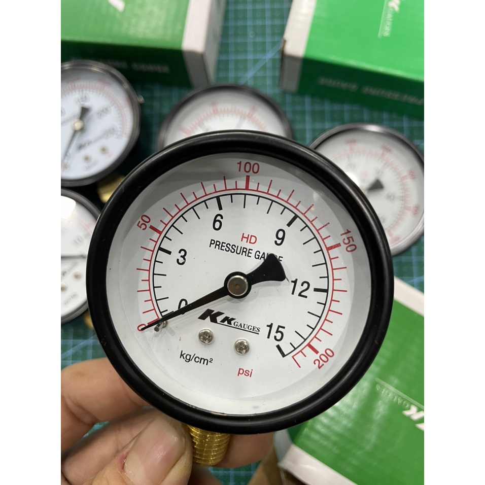 Đồng hồ đo áp suất khí nén phi 63mm