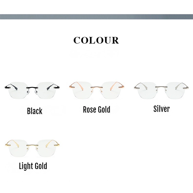 Kính Mát Tròng Đa Giác Gọng Kim Loại Chống Bức Xạ Cho Nam Và Nữ