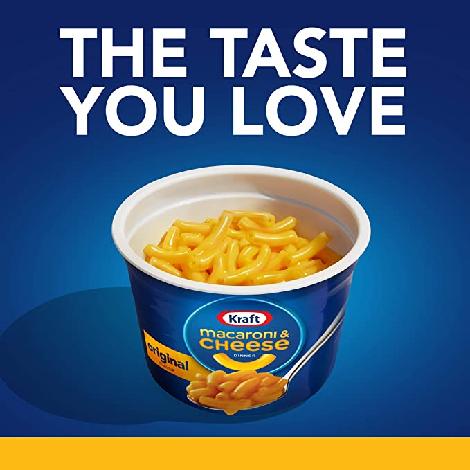 Nui Trộn Phô Mai Kraft Dạng Ly Tiện Lợi Kraft Macaroni & Cheese Easy Mac Cups, Ly 58g