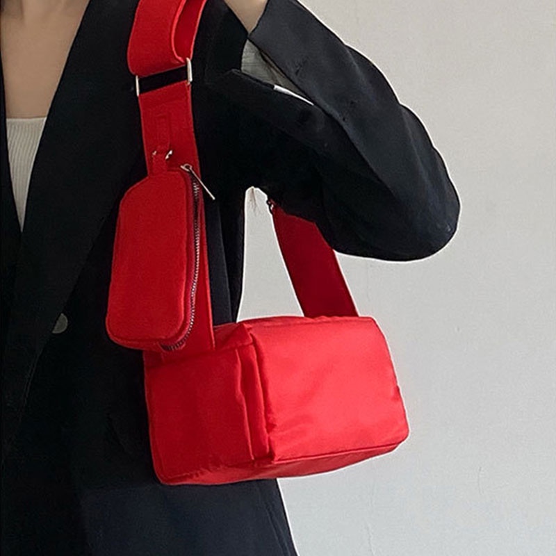 Mischa Túi Đeo Vai Bằng nylon Màu Trơn Thời Trang