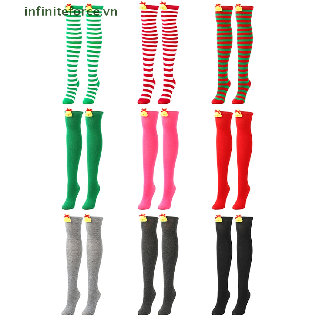 1 Đôi Tất Chân Giữ Ấm Họa Tiết Giáng Sinh Cho Nữ