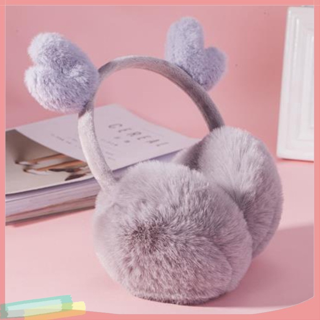 Chụp tai bằng lông 4 màu dễ thương thân thiện với làn da