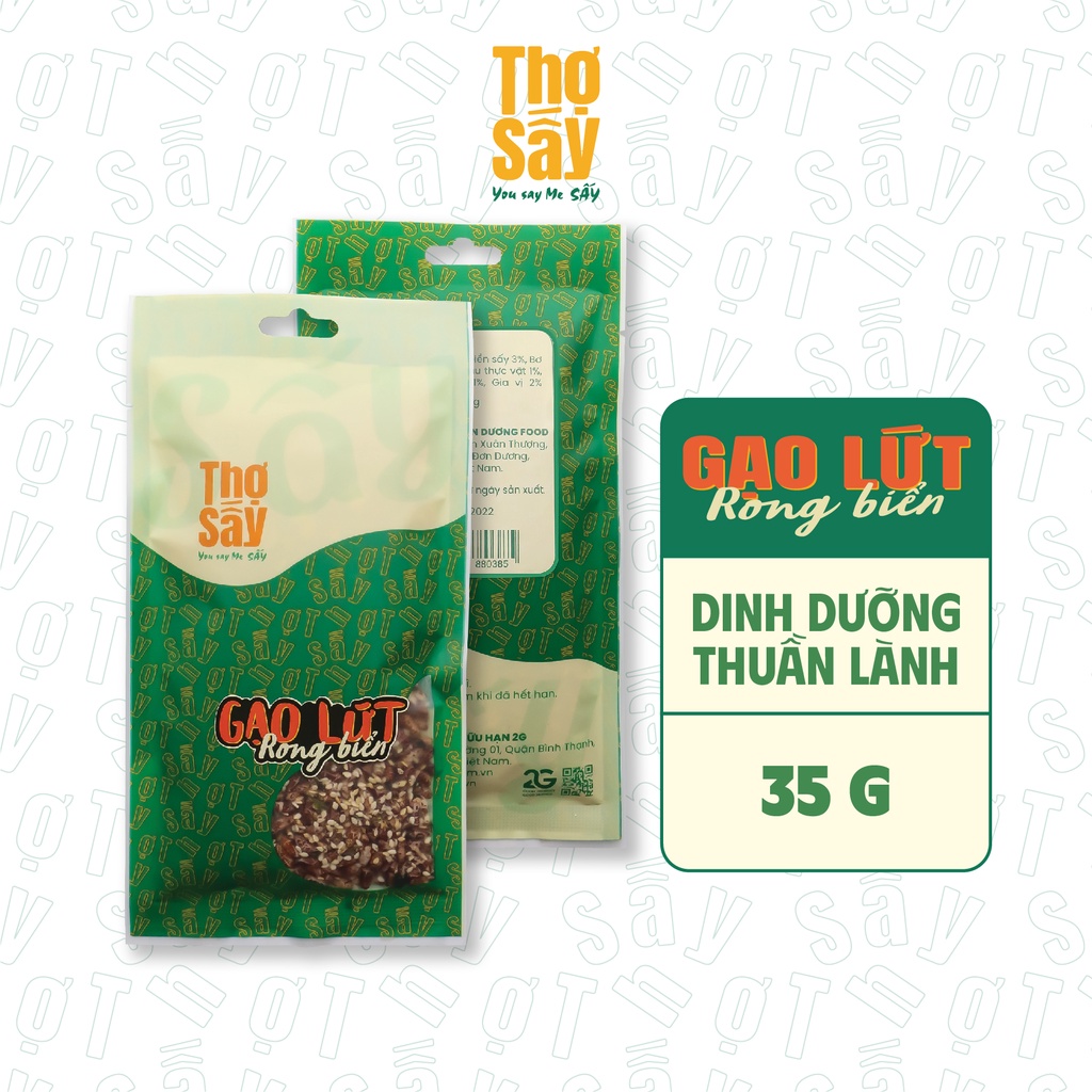 Túi Gạo Lứt Rong Biển Thợ Sấy - Túi 35g