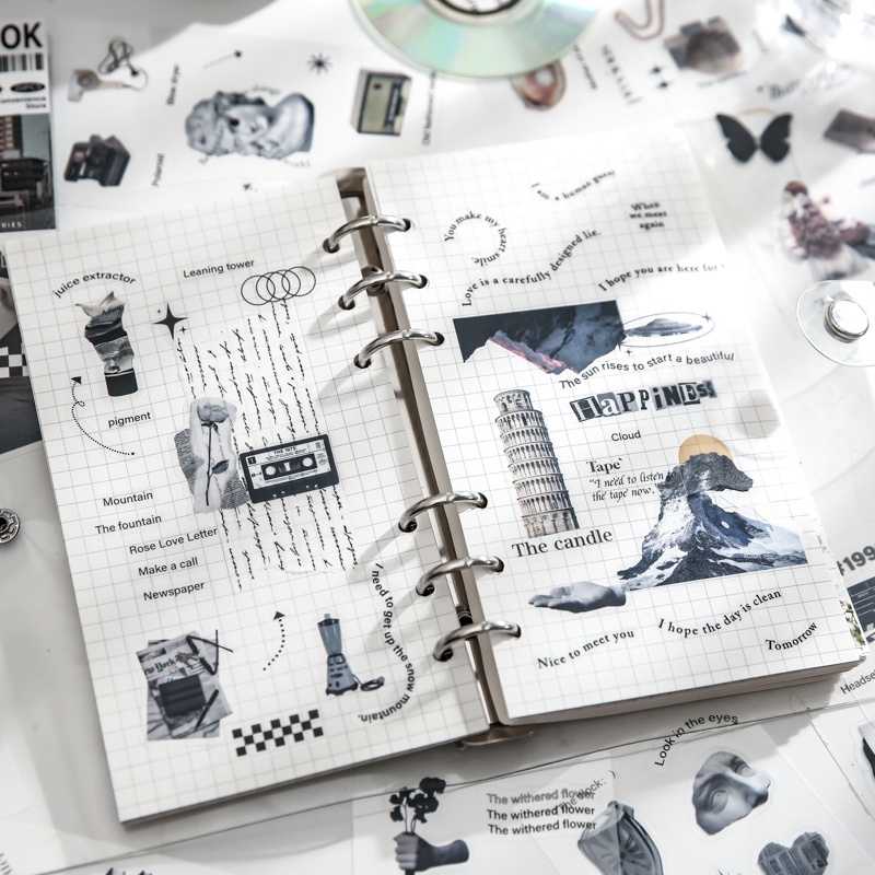 Mr. Paper  20 vé/túi Dán nhãn Ý tưởng INS wind Nghệ thuật cổ điển Nhật ký ghi chú Hình dán trang trí Không lặp lại Sáng tạo tài khoản Nguyên liệu dán