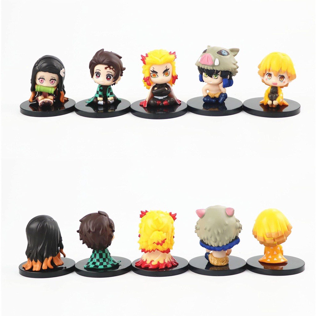 Mô hình Demon slayer: Kimetsu no Yaiba,  chibi cute trang trí để bàn, sưu tầm mô hình Anime dễ thương
