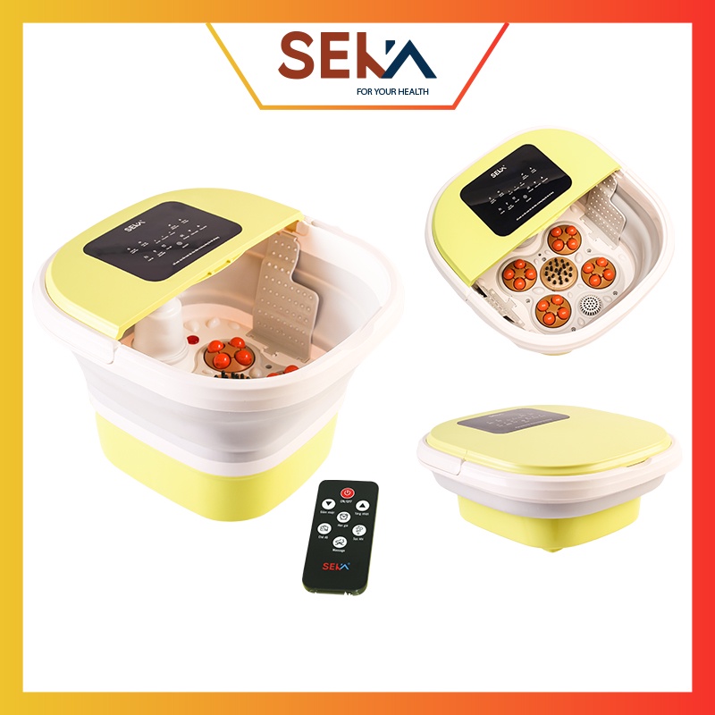 Bồn ngâm chân massage gấp gọn SEKA SK-195 cao cấp con lăn tự động - Bồn Ngâm Chân, Máy Ngâm Chân Có Sục Khí