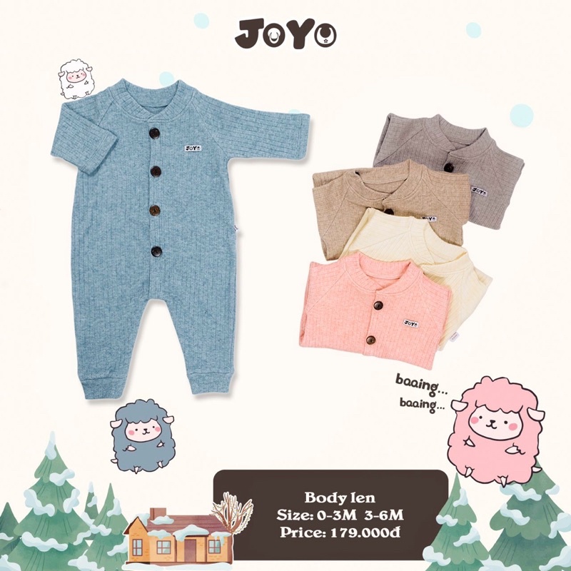 Joyo - Bộ và body cài chéo len cao cấp cho bé (0-6 thang)