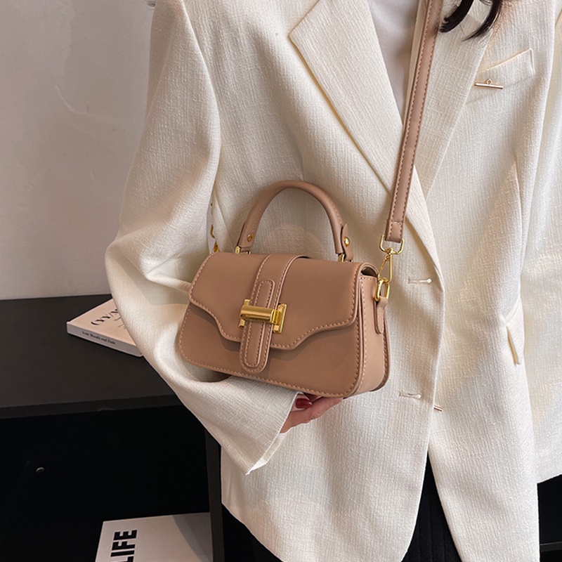 Túi Đeo Chéo Màu Nâu Phong Cách retro Thời Trang Cho Nữ