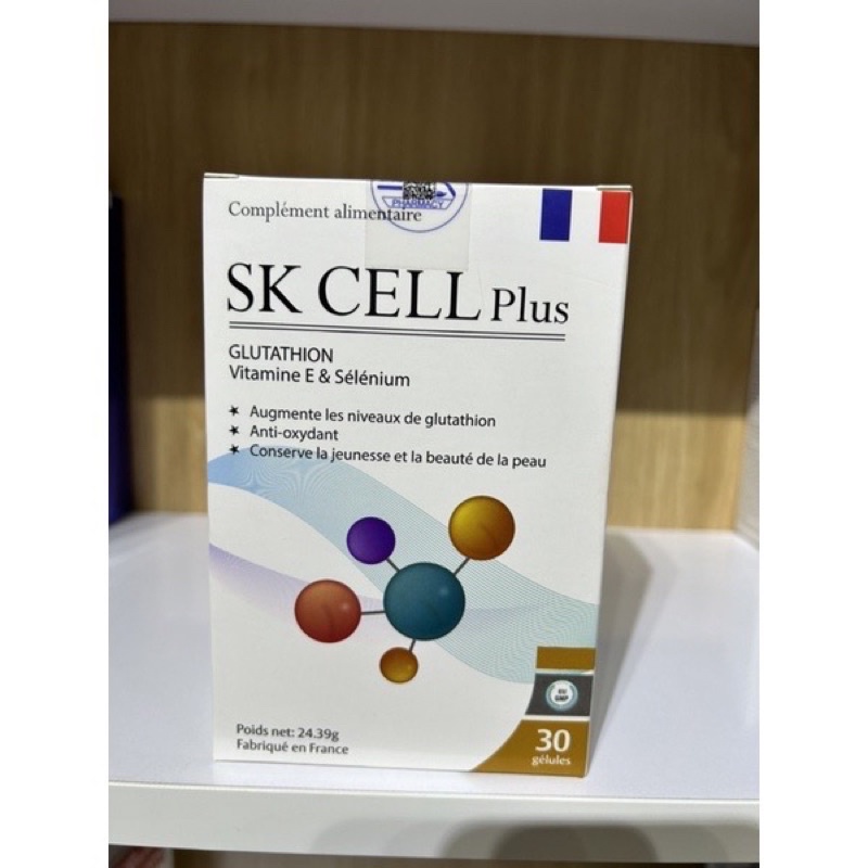 [CHÍNH HÃNG] viên uống trắng da pháp glutathion SK Cell plus hộp 30v BS AN