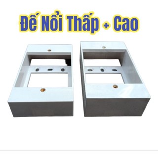 Đế Nổi Thấp Cao Sino Vanlock Dùng gắn mặt công tắc và ổ cắm CB cóc atomat