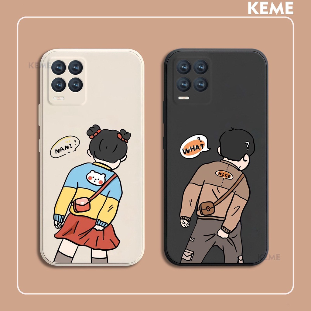Ốp lưng Realme 8 / Realme 8 Pro hình boy và girl cute