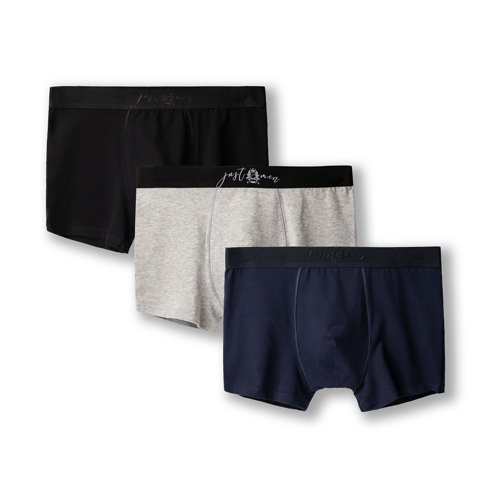 Set Quần Boxer Trơn In Nổi Logo JustMen SS22