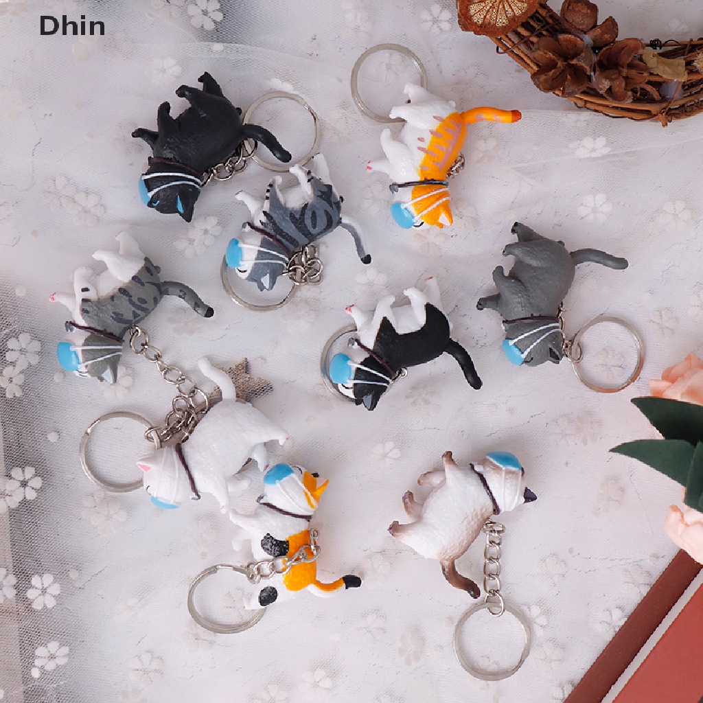 Móc Khóa Trang Trí Hình Mèo Dễ Thương