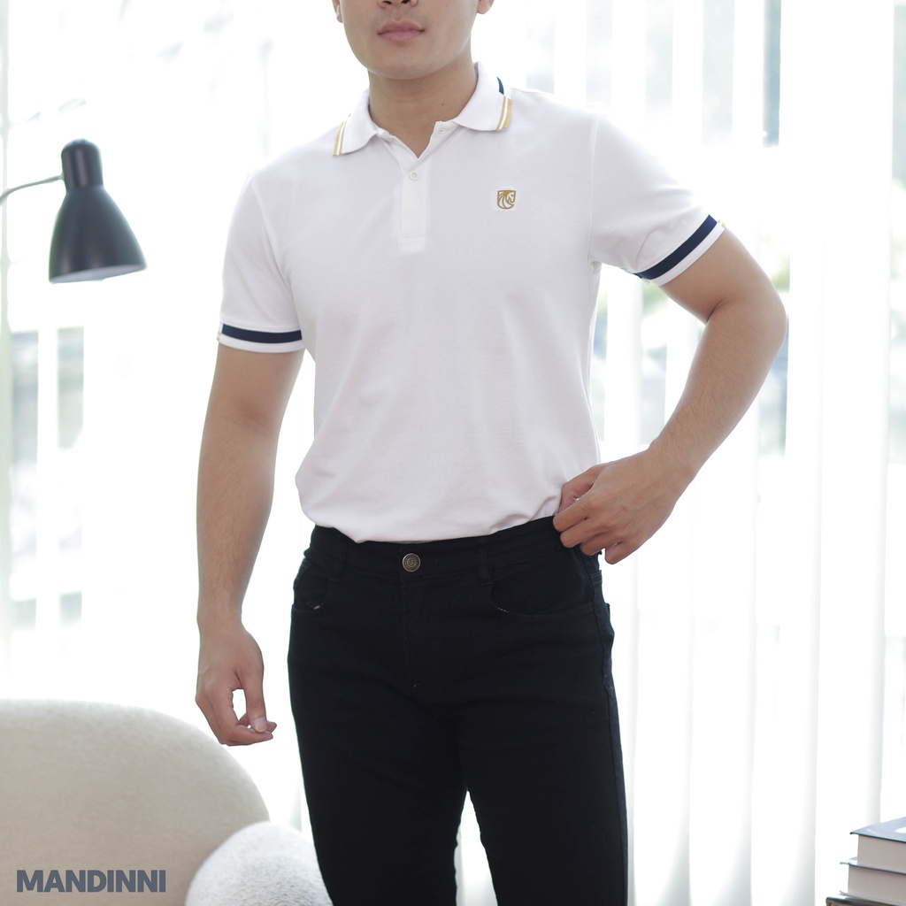 Áo thun có cổ Polo FED Mandinni chất liệu thun cotton dệt chéo thoáng mát, thấm hút mồ hôi