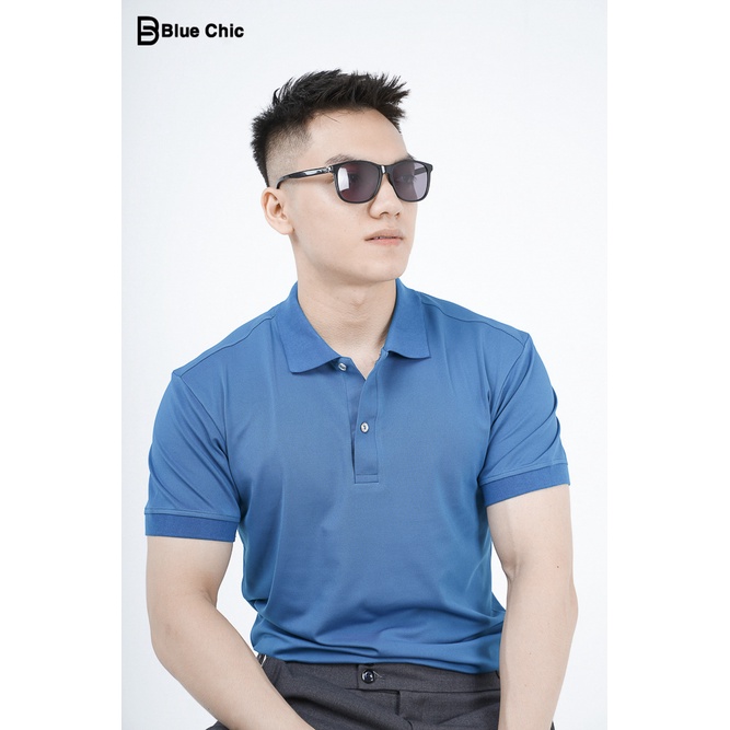 Áo Polo Nam BLUECHIC Cổ Bẻ Màu Xanh Lông Công Trẻ Trung Năng Động