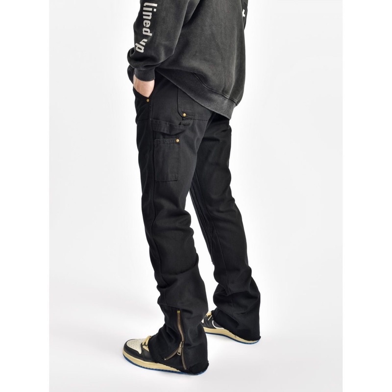 Quần jean zip khoá nam ENK dáng đứng kết hợp loe phong cách retro đường phố