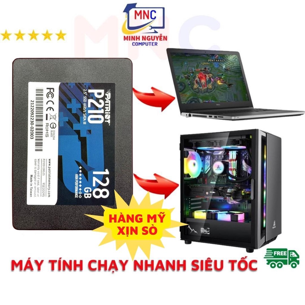 Ổ Cứng SSD 128GB, 256GB, 512GB PATRIOT P210 SATA 3 - 2.5INCH - New 100% - Bảo Hành 3 Năm Chính Hãng | BigBuy360 - bigbuy360.vn