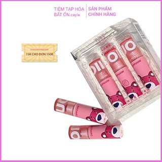 Son Bóng Lì Cappuvini Gấu Hồng Gương Nước Thủy Tinh Dưỡng Ẩm Lâu Trôi Son