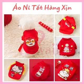 Áo tết cho chó mèo chất nỉ bông ấm áp