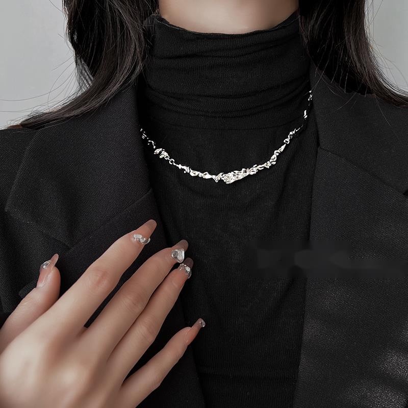 Vòng cổ Bằng Thép Titan Phong Cách hip hop Cá Tính Cho Nữ